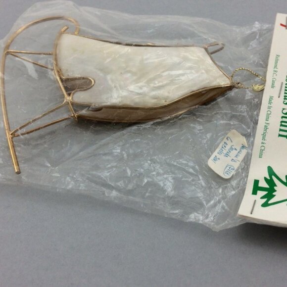 Shell Figure Skate Christmas Ornament Fits Over Bulb Cover Old Fashioned - Picture 8 of 16